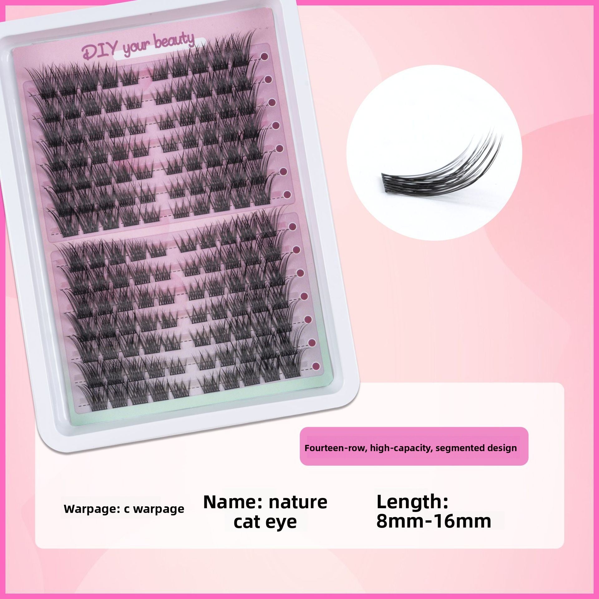 Natural False Eyelashes Clusters