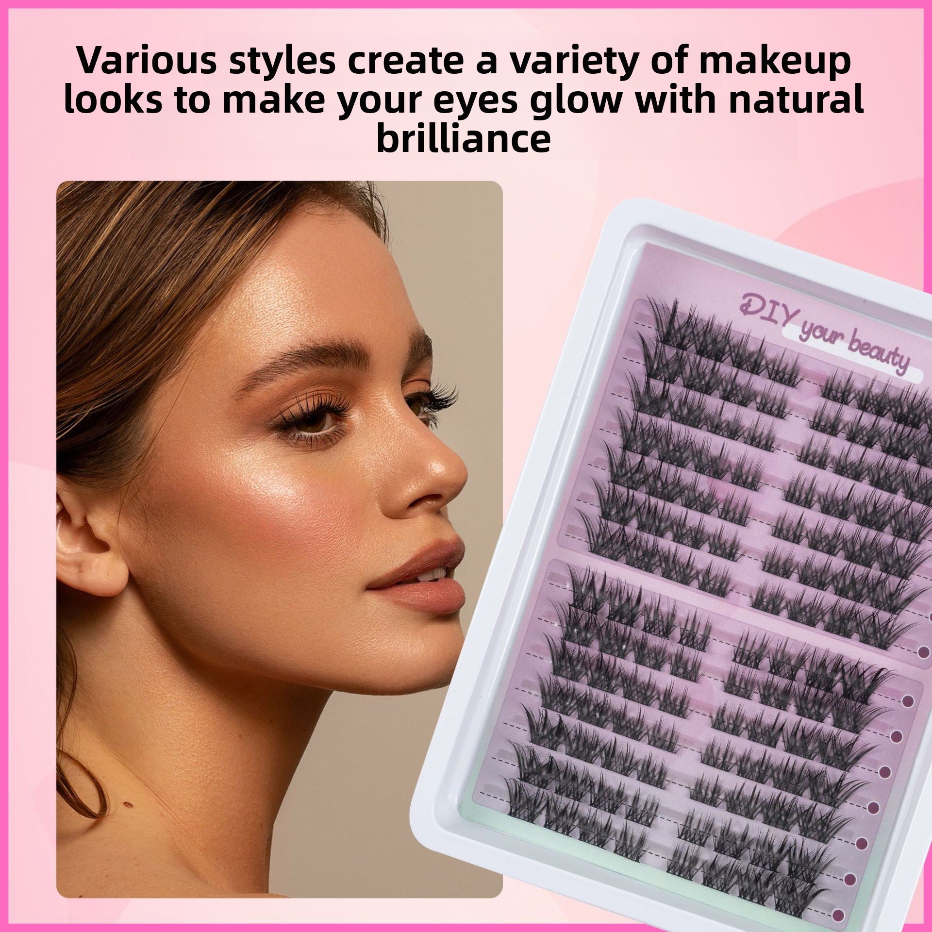 Natural False Eyelashes Clusters