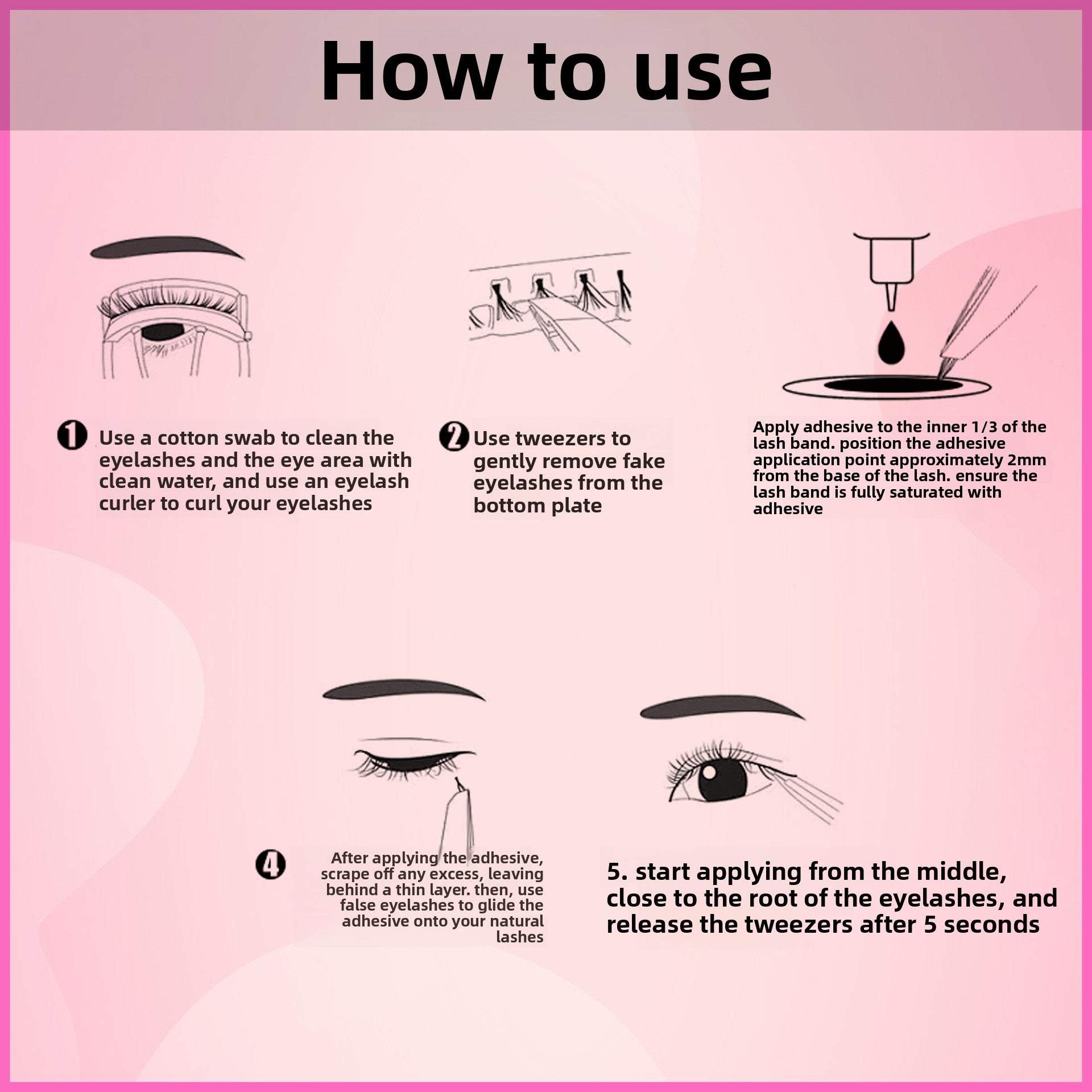 Natural False Eyelashes Clusters