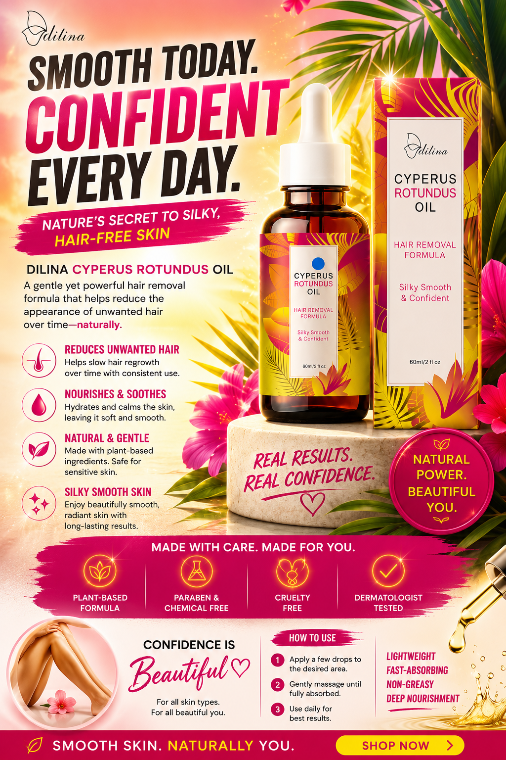 Cyperus Rotundus Hair Removal Essential Oil