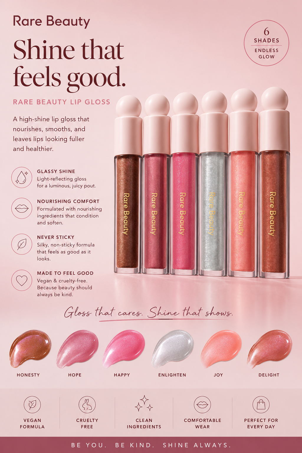 Rare Beauty Positive Light Lip Gloss with Shimmer