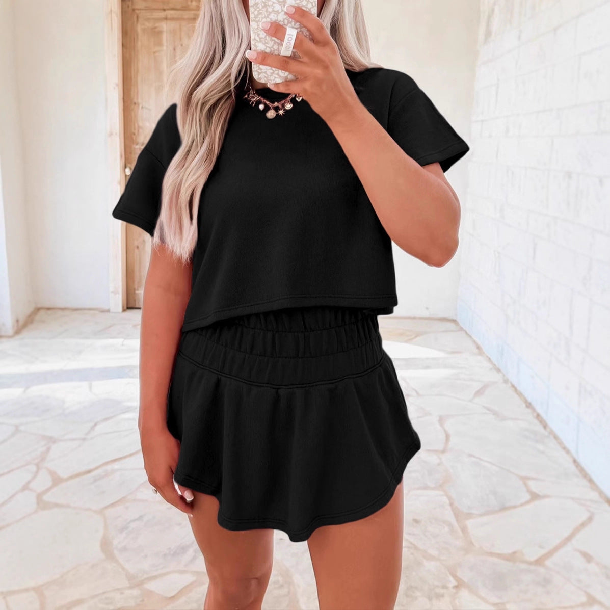 Women's Short Sleeve Tracksuit Set