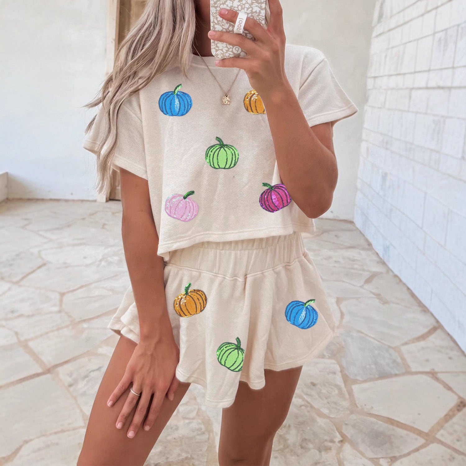 Women's Short Sleeve Tracksuit Set