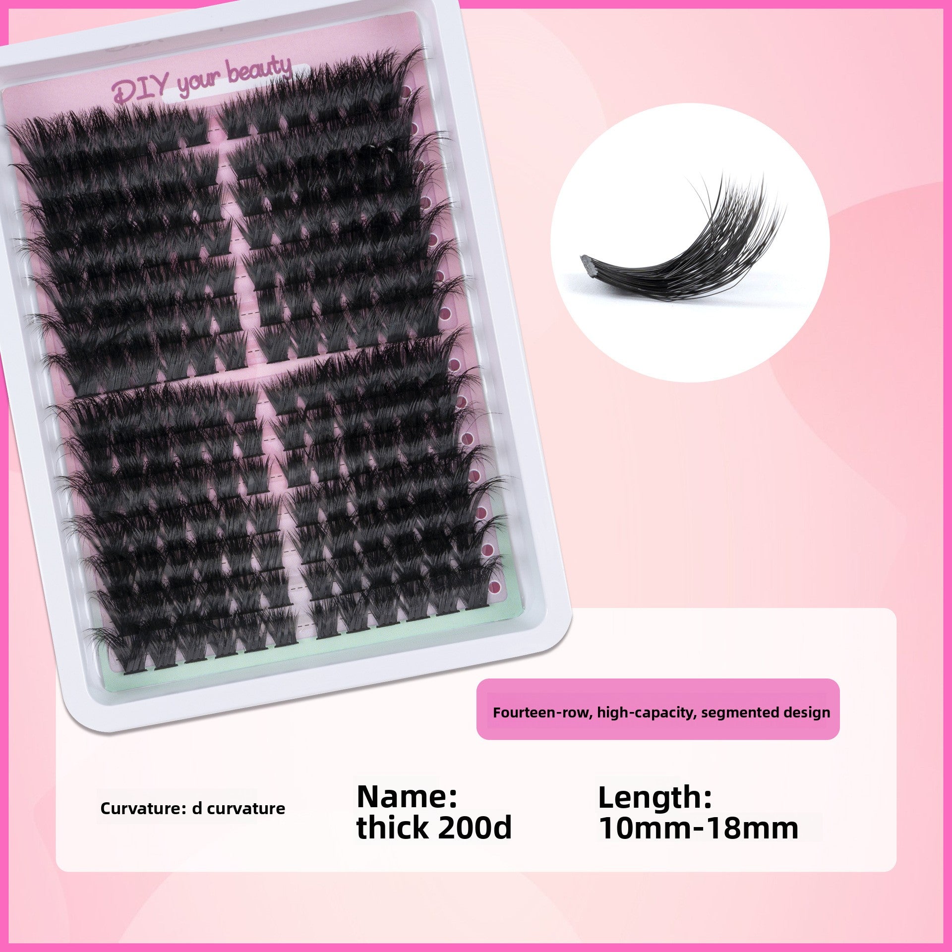 Natural False Eyelashes Clusters