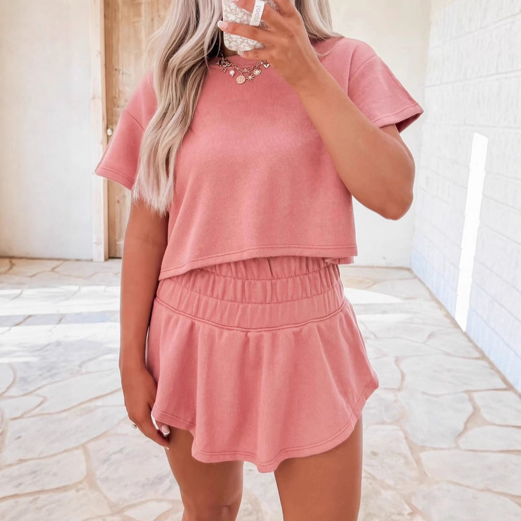 Women's Short Sleeve Tracksuit Set