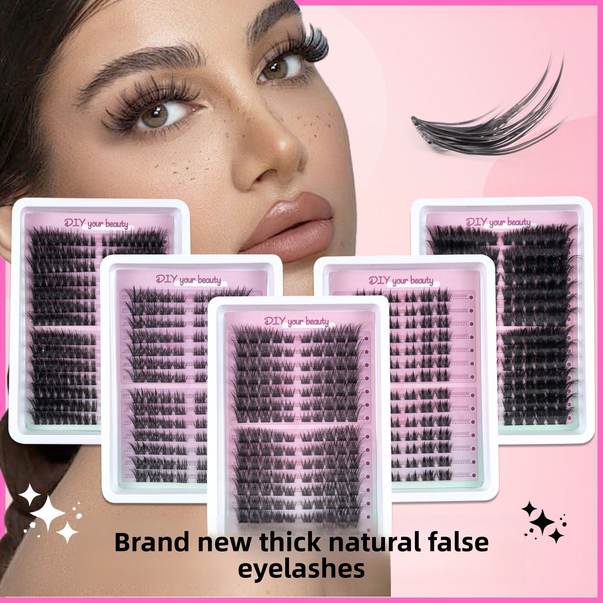 Natural False Eyelashes Clusters